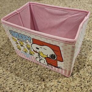 2 Items: Snoopy & Woodstock Foldable Storage Bin + a Snoopy Towel